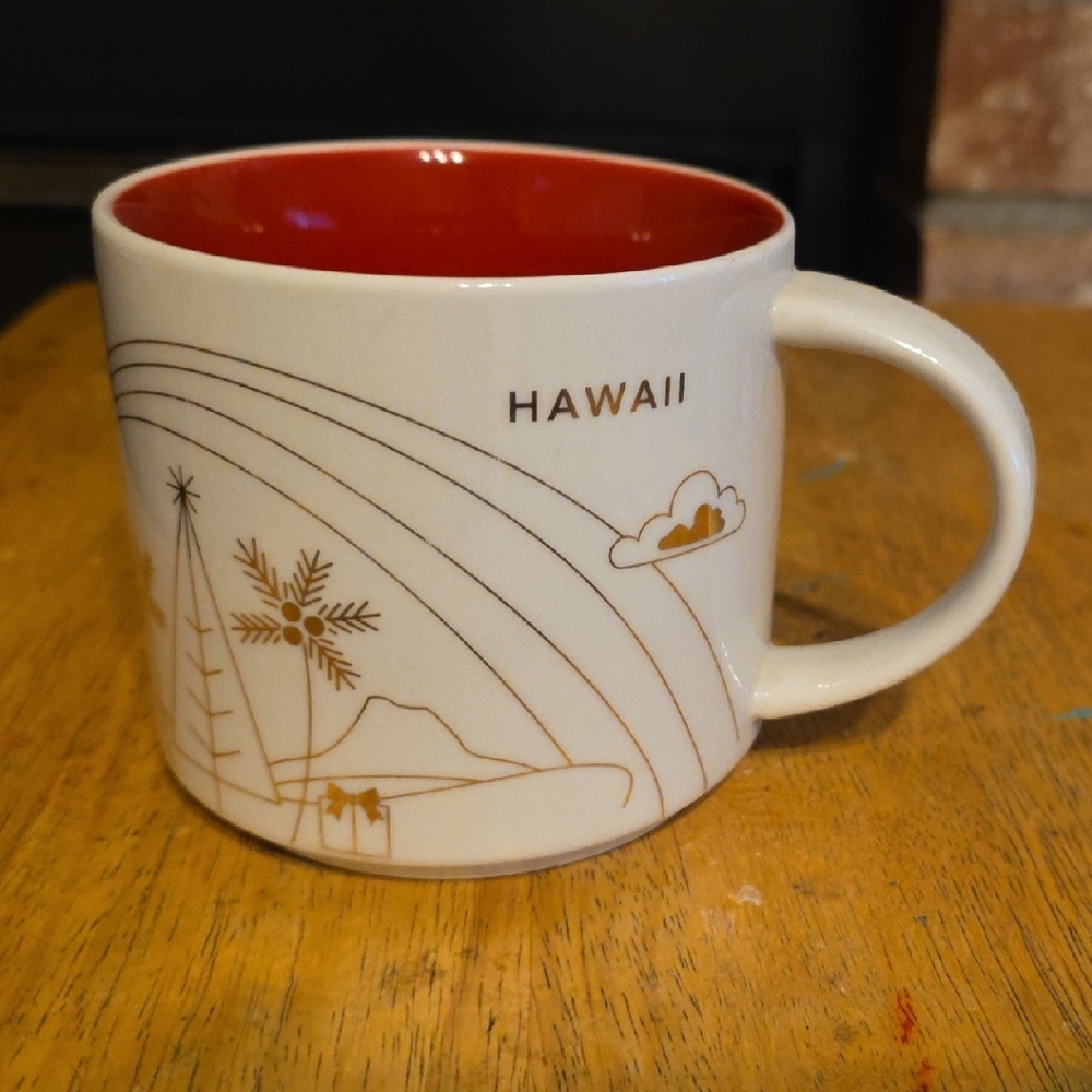 Starbucks Hawaii Mug with Red Interior